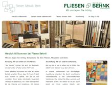 Tablet Screenshot of fliesen-behnk.de